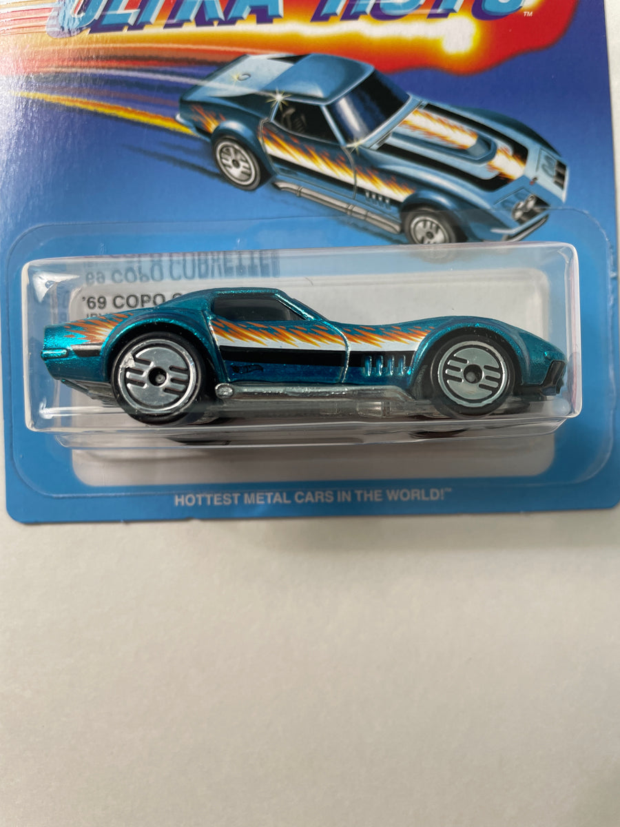 Hot Wheels 1/64 Ultra Hots '69 Copo Corvette Blue - Damaged