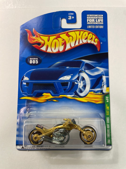 Hot Wheels 1/64 Treasure Hunt 2001 Blast Lane Gold