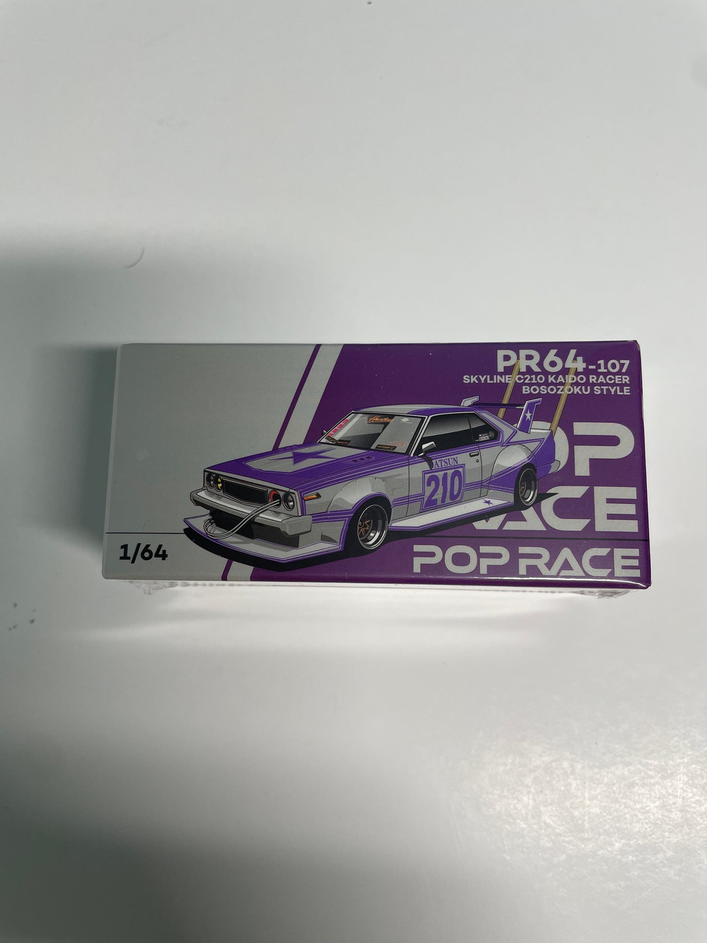 Pop Race 1/64 Nissan Skyline C210 Kaido Racer Bosozoku Style Purple