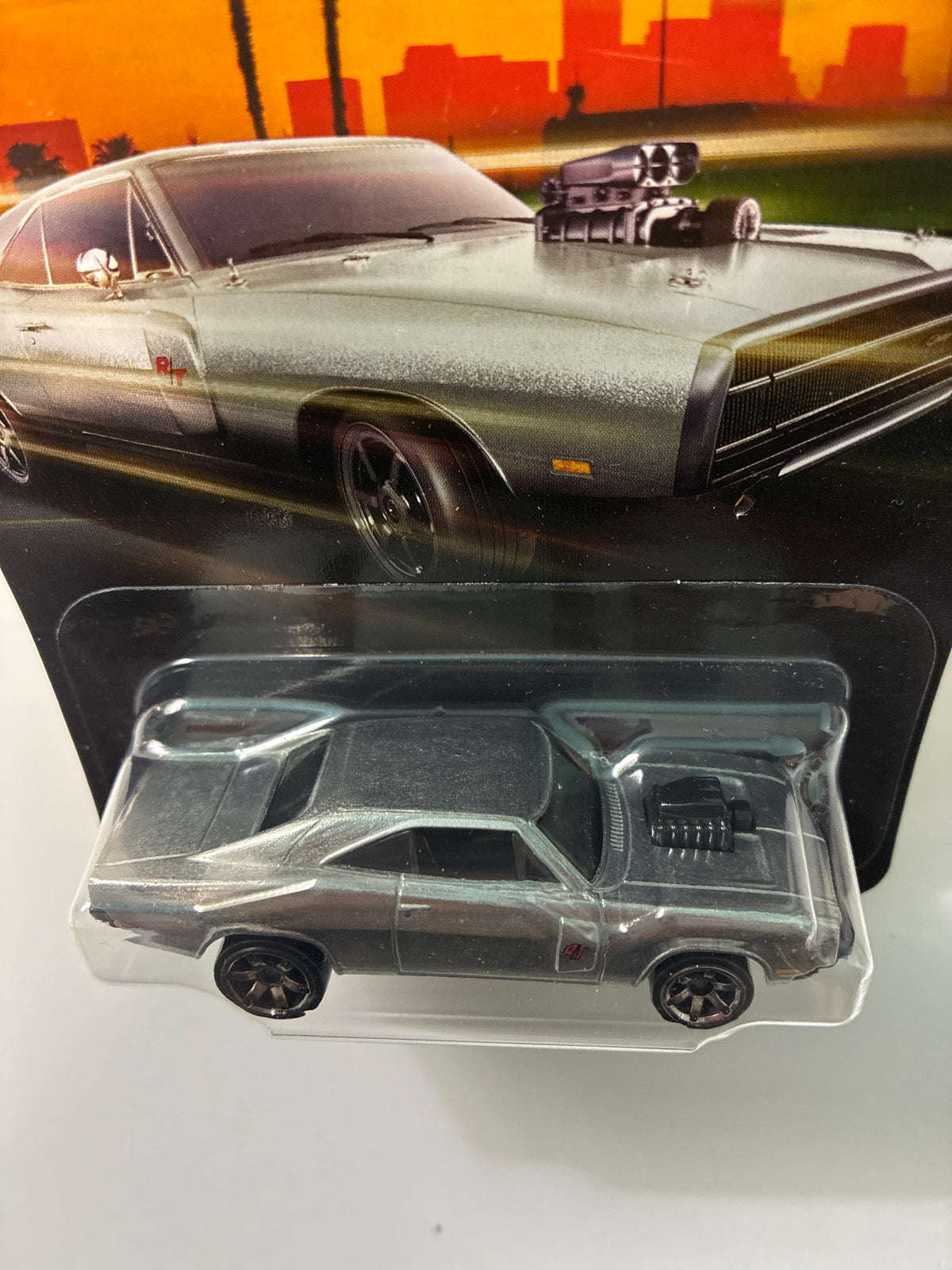 Hot Wheels 1/64 Silver Series Fast & Furious 1970 Dodge Charger R/T Metal - JKX21 - Damaged box