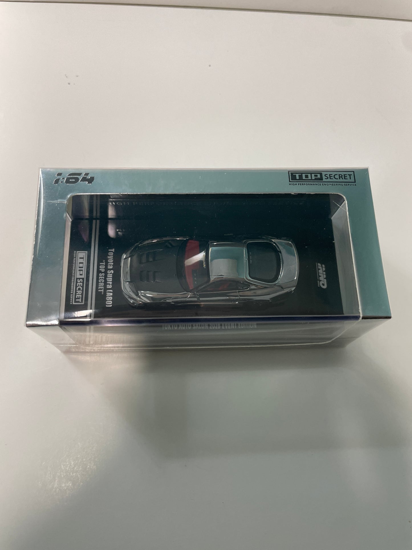 Inno64 1/64 2026 Tokyo Auto Salon Toyota Supra (A80) Top Secret Chrome - IN64-A80TS-TAS26