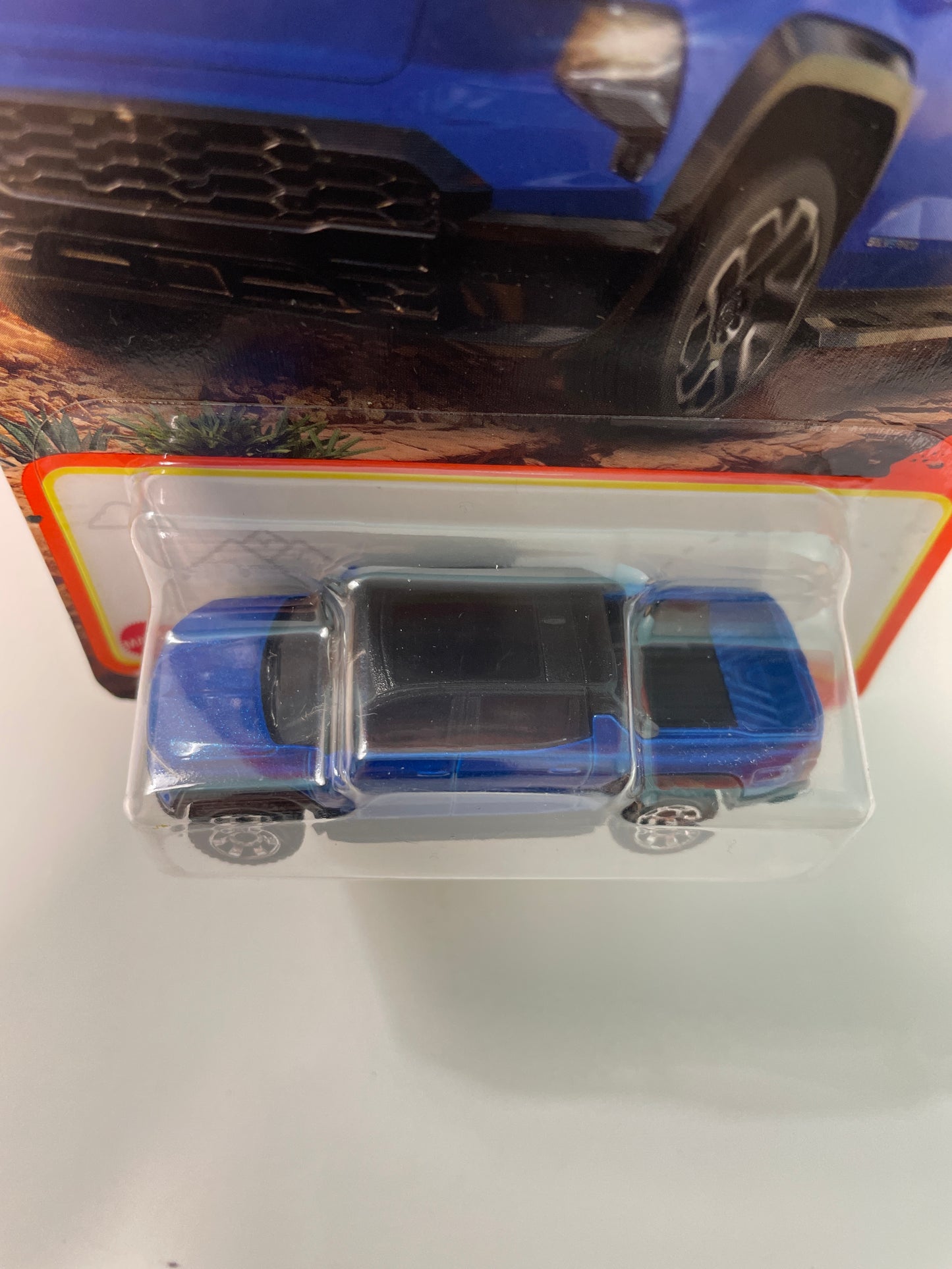 Matchbox 1/64 2024 Chevy Silverado EV Blue - Damaged Card