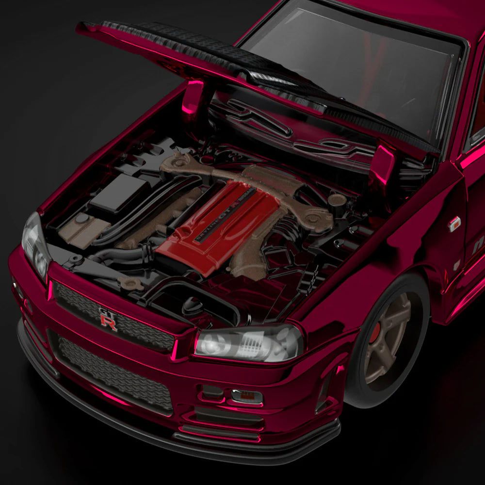 Hot Wheels 1/64 RLC 2024 Selections Car Nissan Skyline GT-R (BNR34) Red
