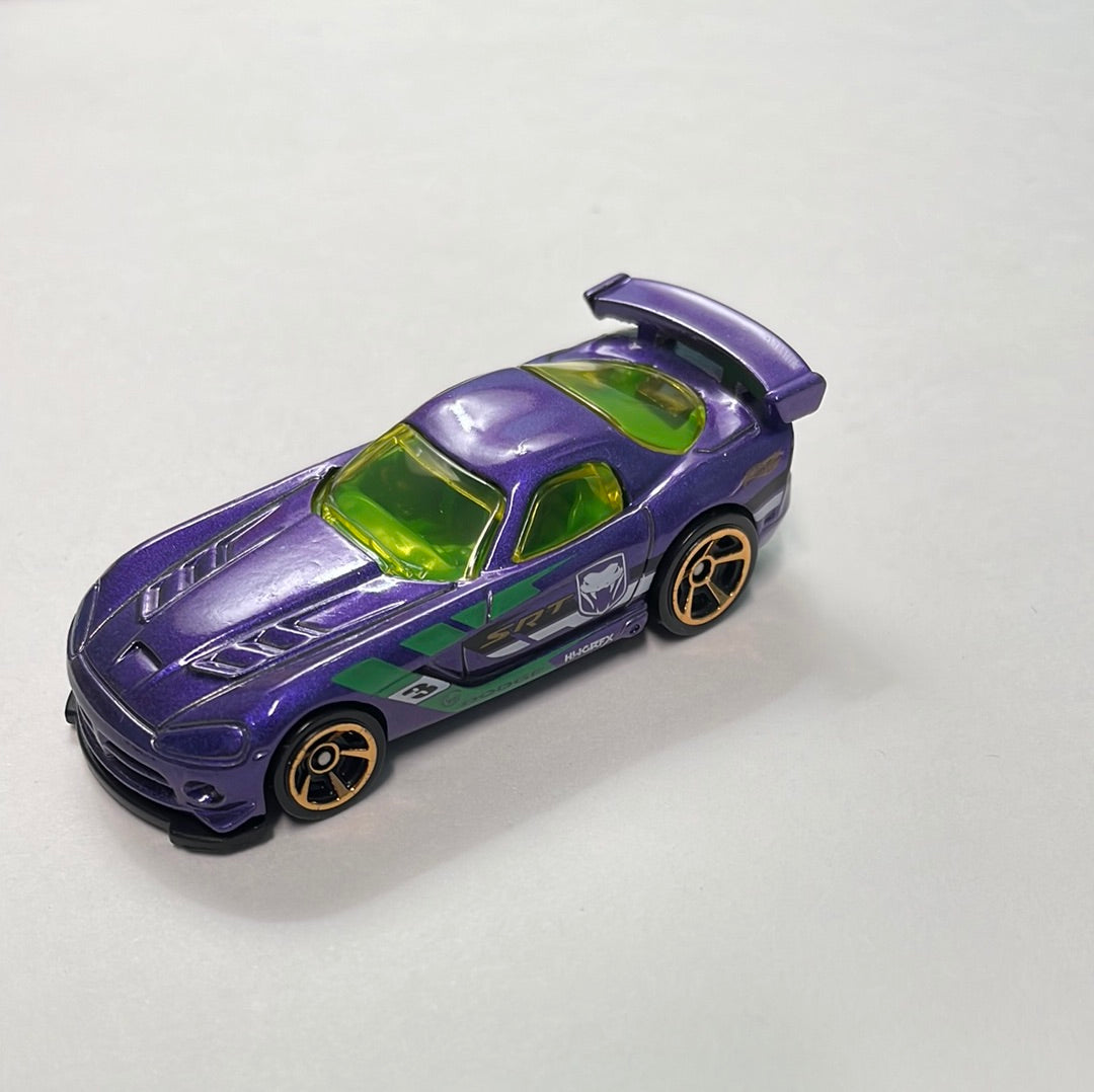 Hot Wheels 2016 HW FLAMES &ndash; Dodge Viper RT/10 Viola E Blu (sciolta, Esclusiva)