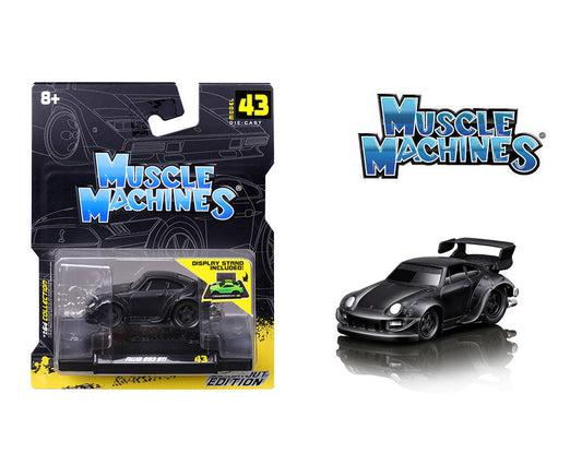Maisto Muscle Machines 1/64 Porsche RWB 993 911 Black - Damaged Card
