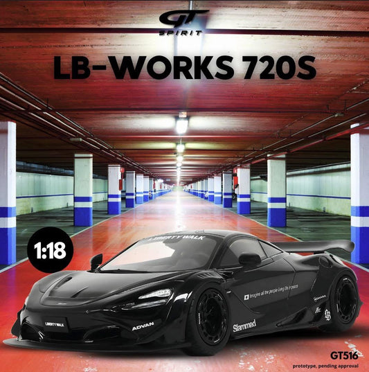 GT Spirit 1/18 2023 LB-Works McLaren 720s Black