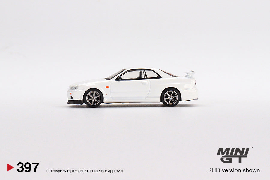 Mini GT 1/64 Nissan Skyline GT-R (R34) V-Spec N1 White