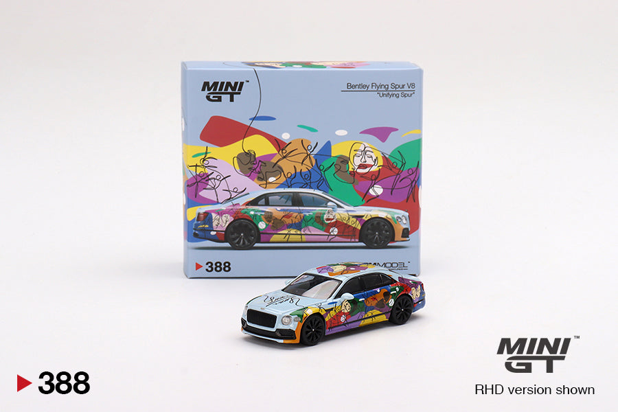 Mini GT 1/64 Bentley Flying Spur V8 "Unifying Spur" Blue