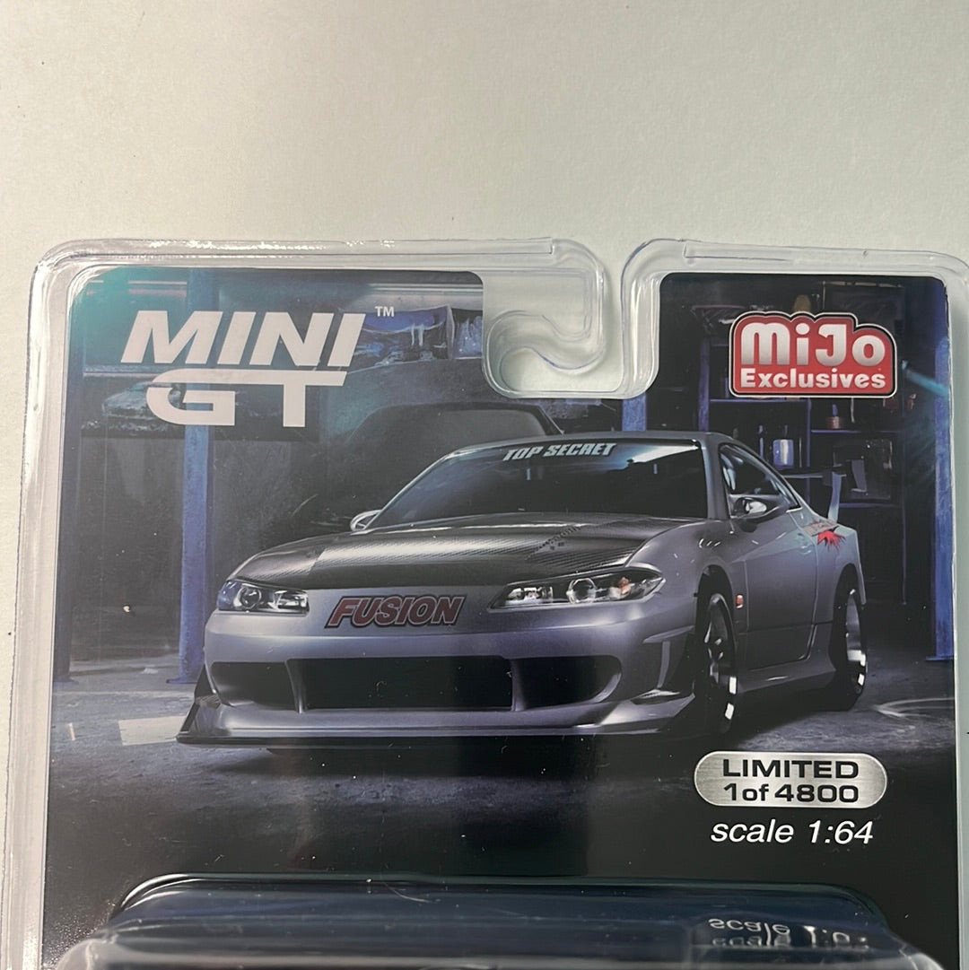 *Chase* Mini GT 1/64 Nissan Silvia Top Secret (S15) – Silver – Mijo Exclusives