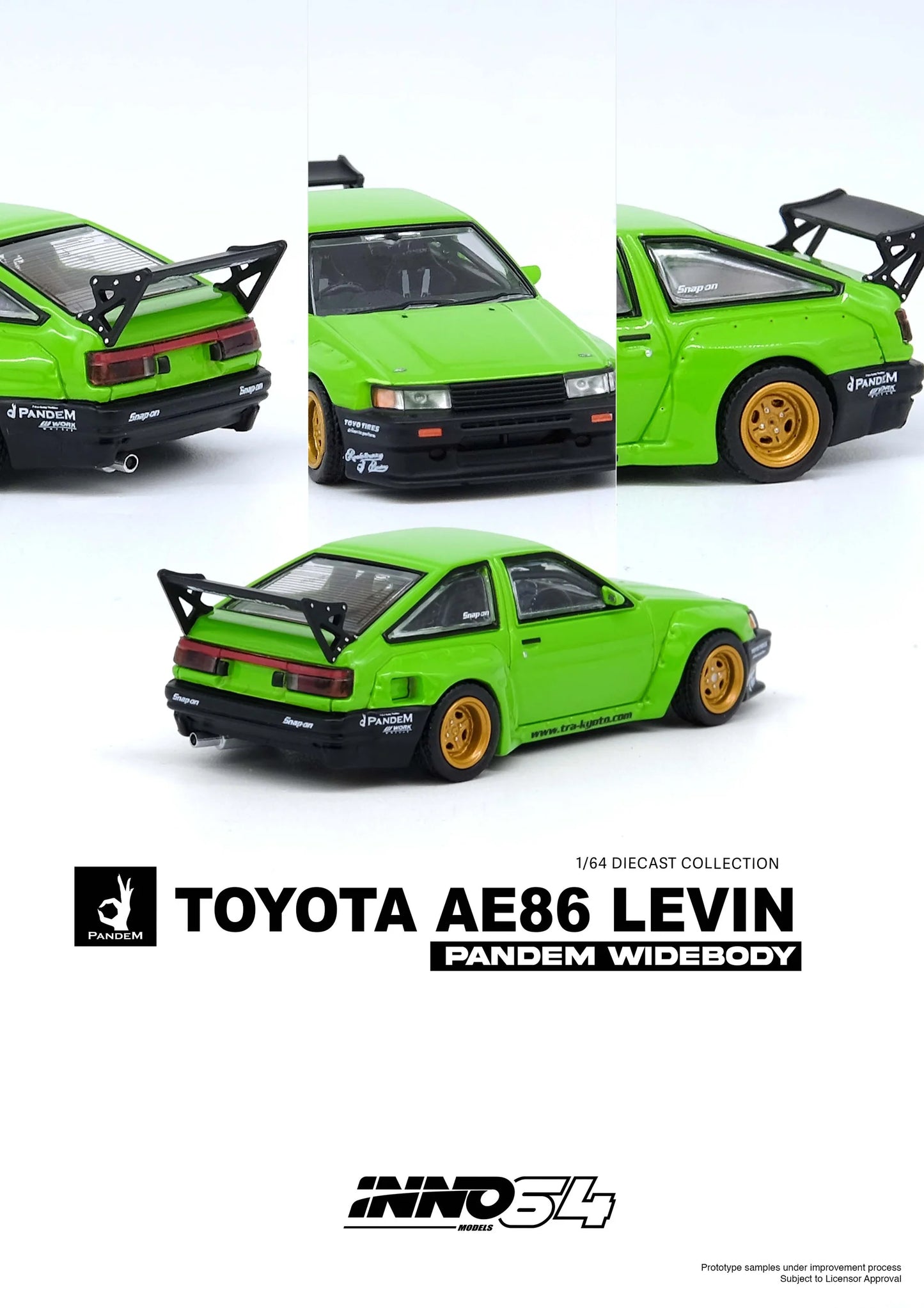 Inno64 1/64 Toyota AE86 Levin "Pandem Rocket Bunny" Green