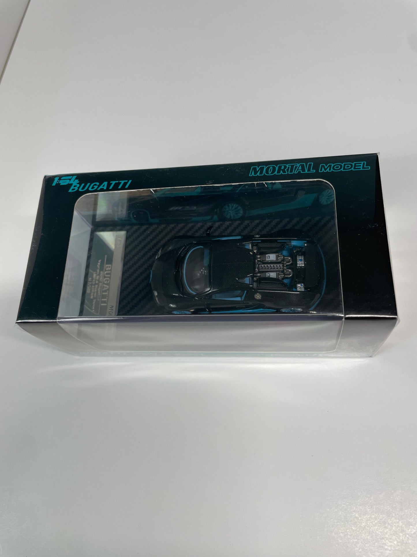 Mortal Model 1/64 2010 Bugatti Veyron 16.4 Super Sport Black & Blue
