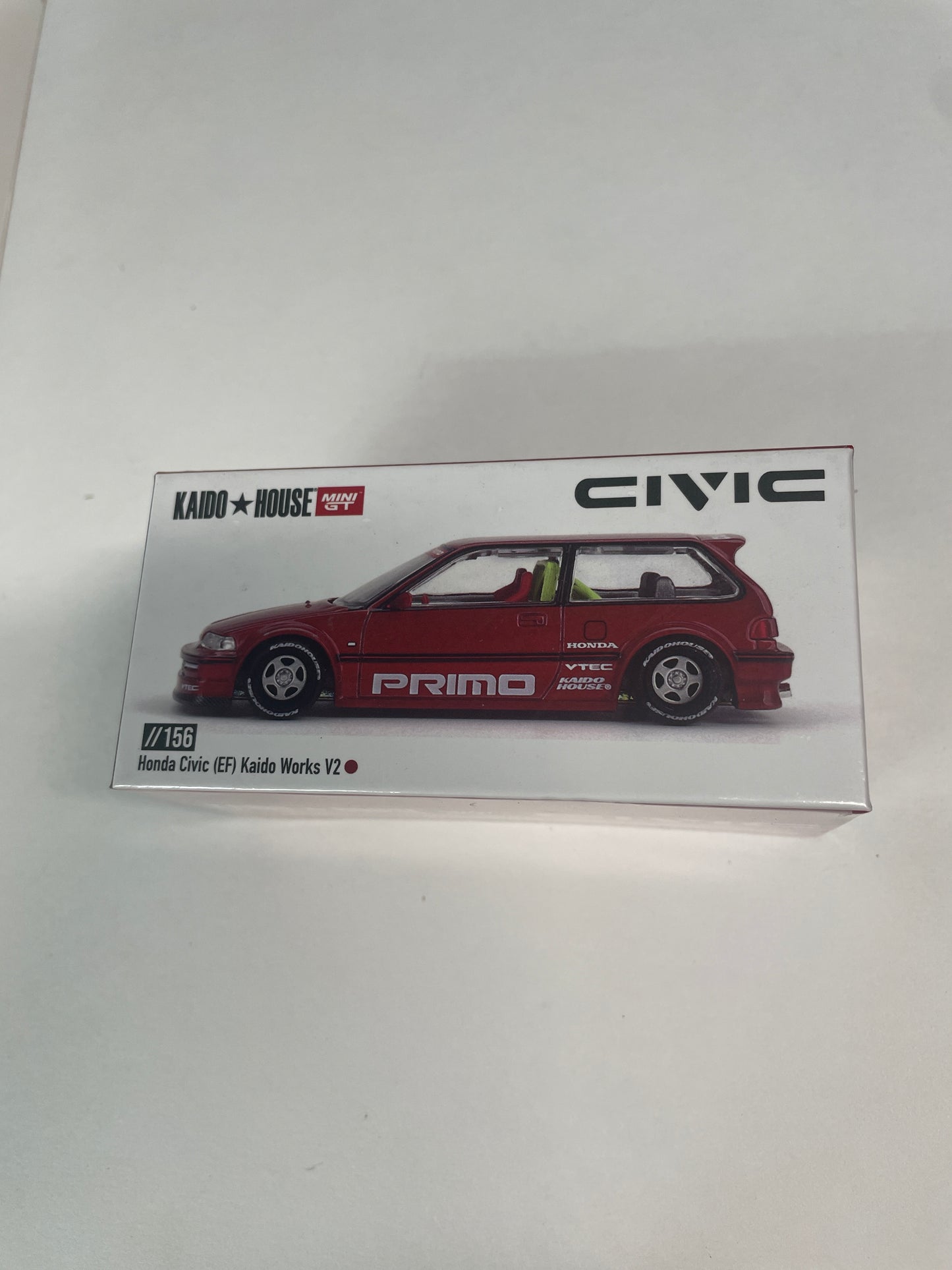 Mini GT x Kaido House 1/64 Honda Civic (EF) Kaido Works V2 Red