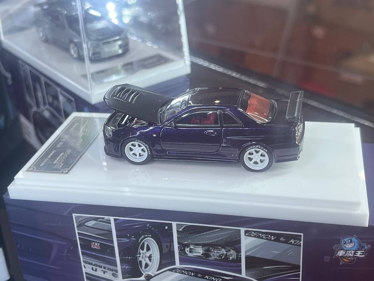 Demon King Auto 1/64 2025 Auto Expo Singapore Nissan Skyline GTR-R34 Purple