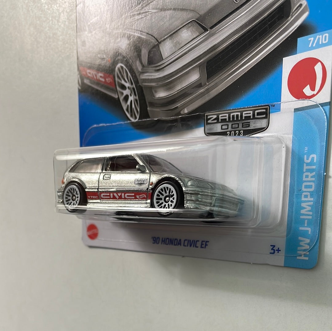 Hot Wheels 1/64 Zamac ‘90 Honda Civic EF Silver