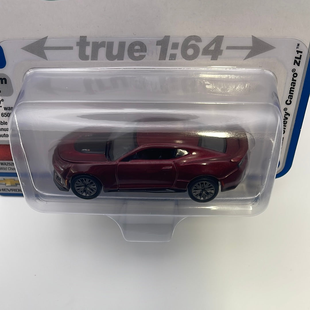 Auto World 1/64 Modern Muscle Version A 2022 Chevy Camaro ZL1 Wild Cherry