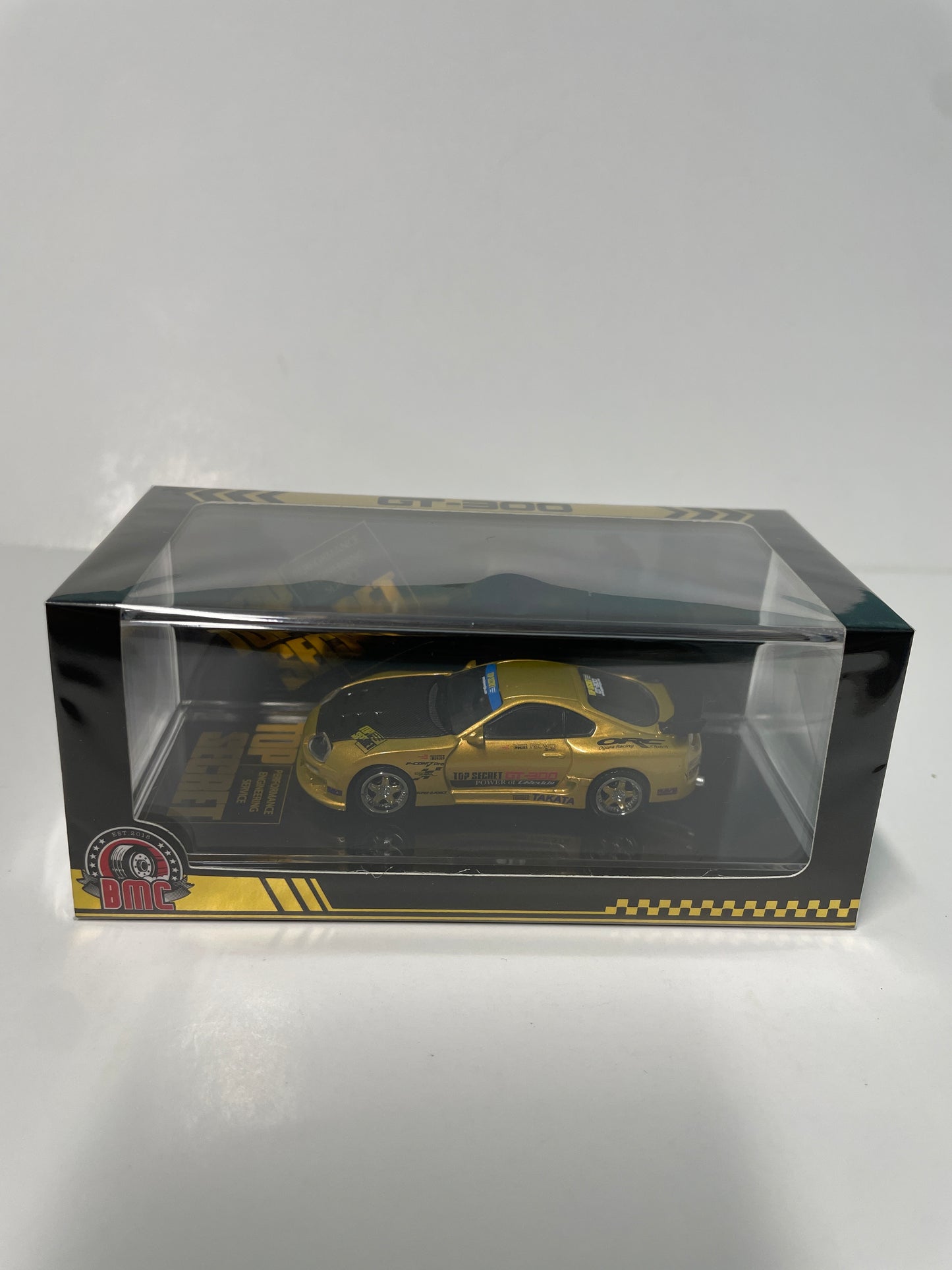 BM Creations 1/64 Top Secret GT300 Toyota Supra (Jza80) Gold Hong Kong Toy Car Salon Exclusive 2024