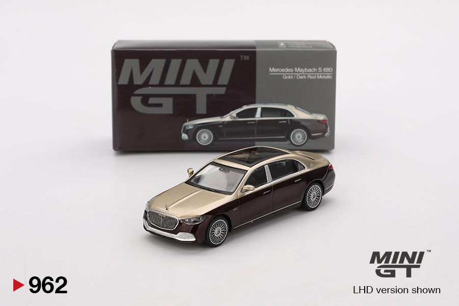 Mini GT 1/64 Mercedes-Maybach S 680 Gold / Dark Red Metallic - MGT00962