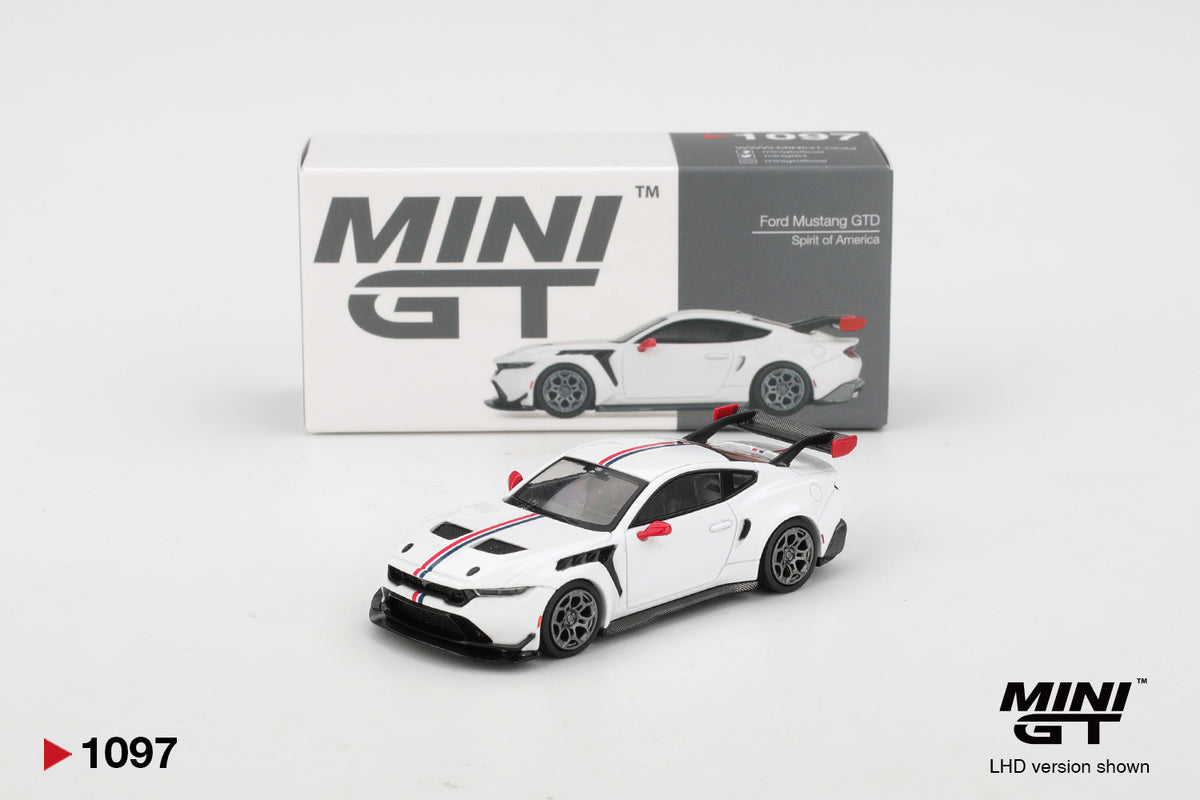 Mini GT 1/64 Ford Mustang GTD Spirit of America White - MGT01097