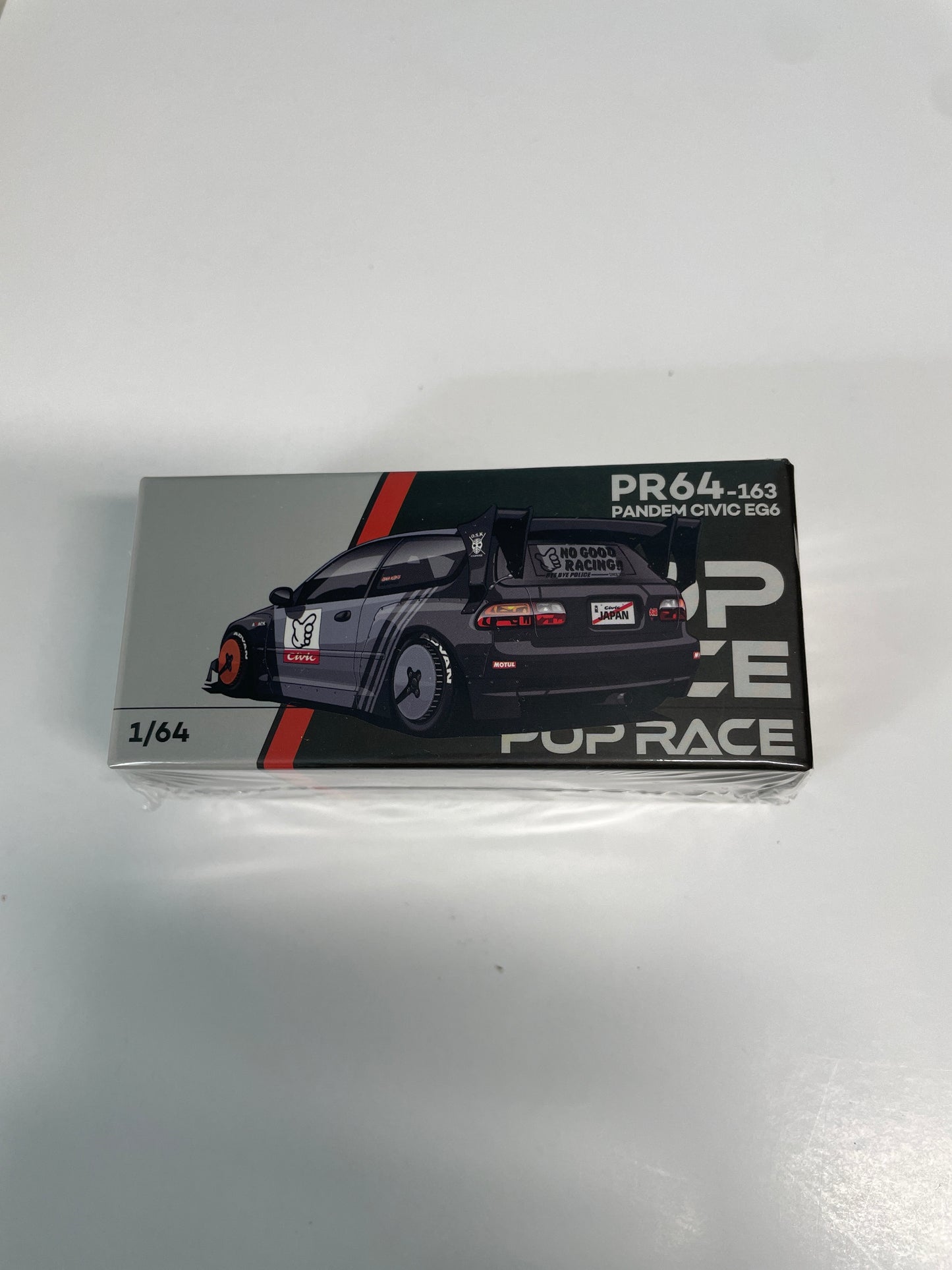Pop Race 1/64 Pandem Honda Civic EG6 Black - PR64-0163
