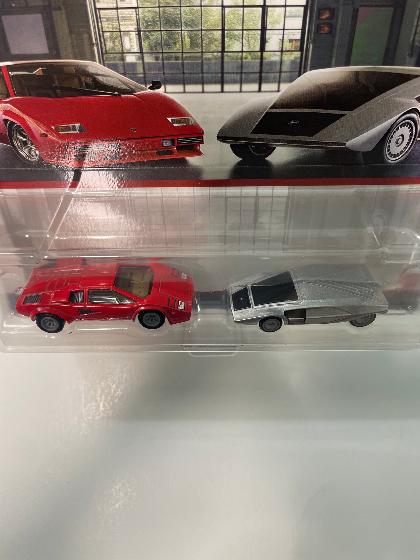 Hot Wheels 1/64 Premium Car Culture 2 Pack Lamborghini Countach LP5000 QV & Lancia Stratos Zero