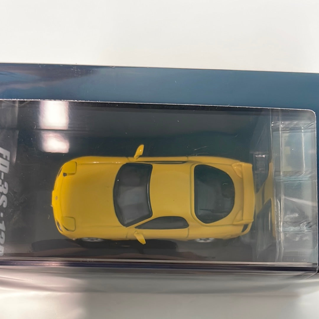 Hobby Japan 1/64 Mazda RX-7 (FD3S) Type RS W/ Engine Display Model Sunburst Yellow
