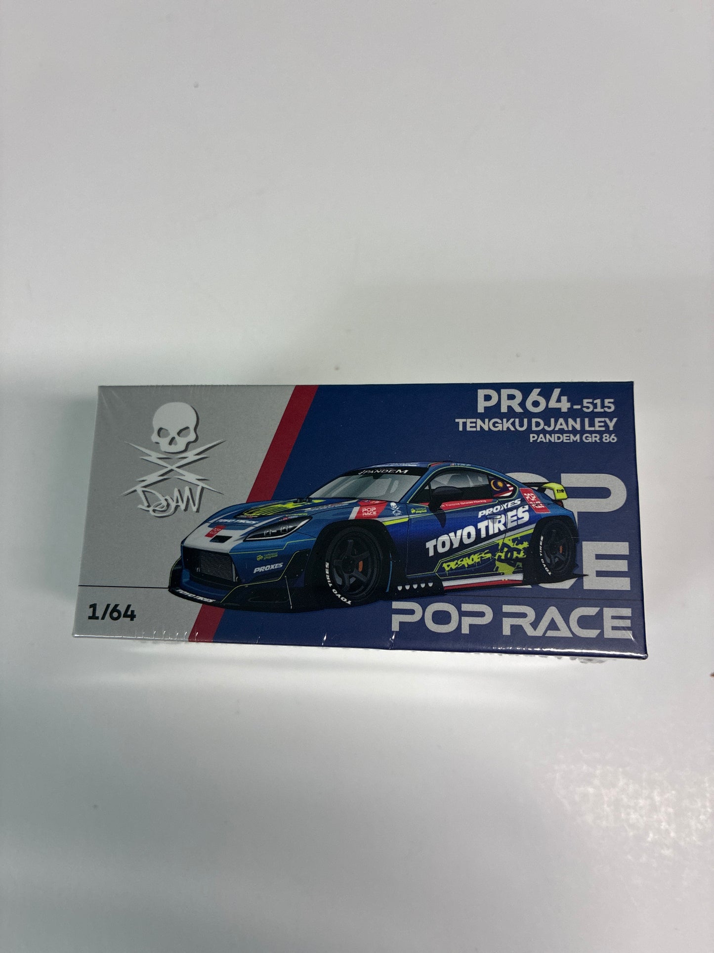 Pop Race 1/64 TMCS Malaysia 2026 Special Edition Tengku Djan Ley Pandem Toyota GR86 Blue - PR64-0515