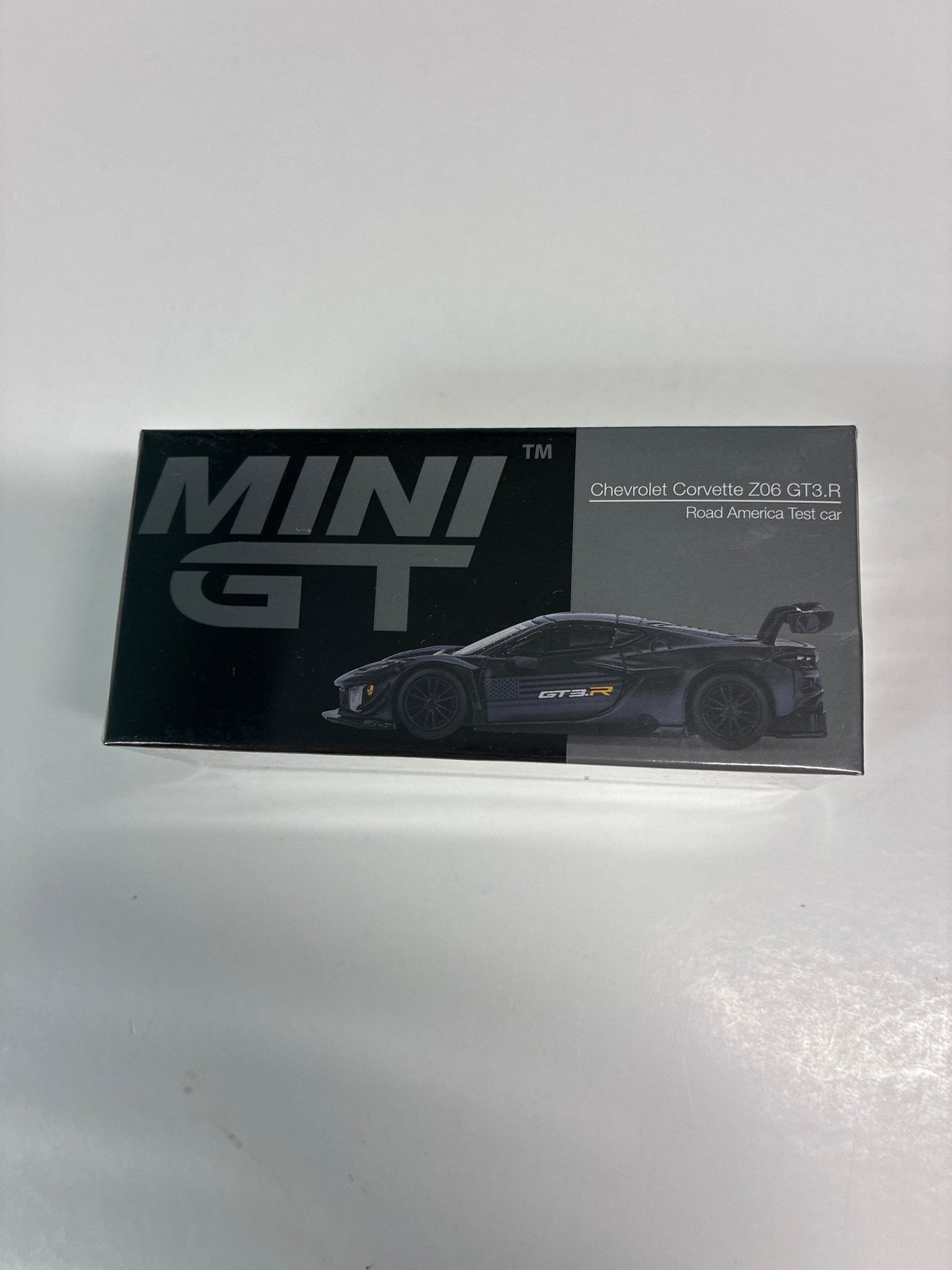 Mini GT 1/64 Chevrolet Corvette Z06 GT3.R Road America Test car Black - MGT01186