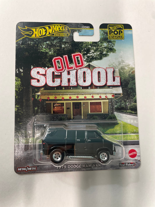 Hot Wheels 1/64 Pop Culture Old School 1979 Dodge Ram Van Black