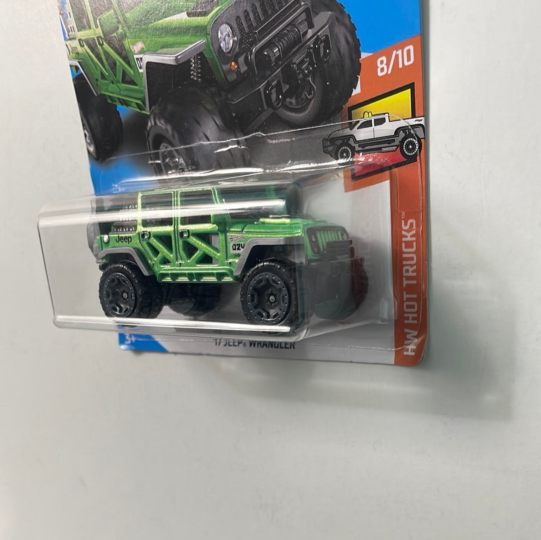Hot Wheels 1/64 ‘17 Jeep Wrangler Green - Damaged Card