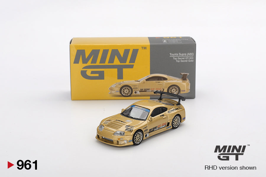 Mini GT 1/64 Toyota Supra (A80) Top Secret GT-300 Top Secret Gold