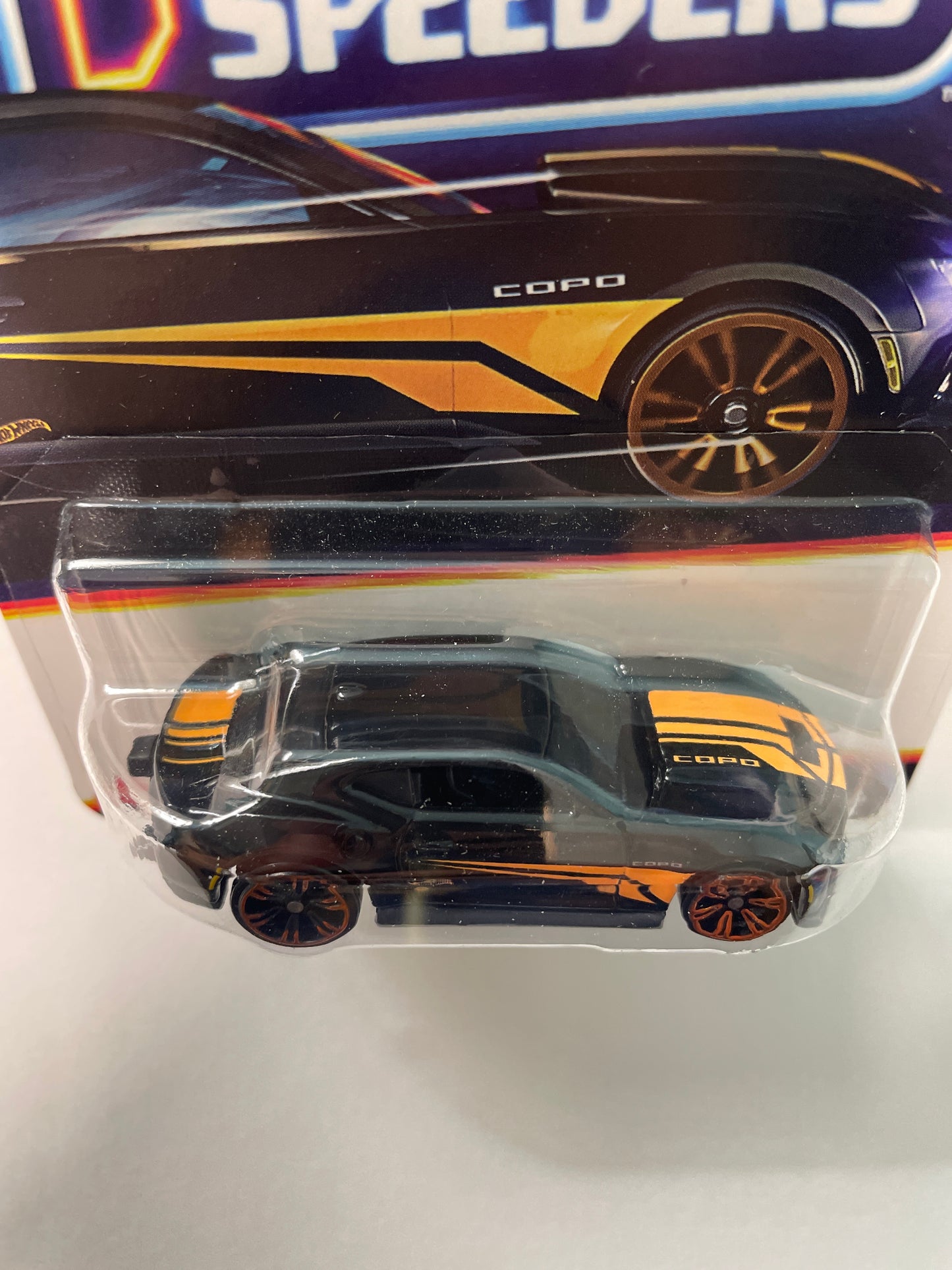Hot Wheels 1/64 Neon Speeders 2018 Copo Camaro SS Black & Orange