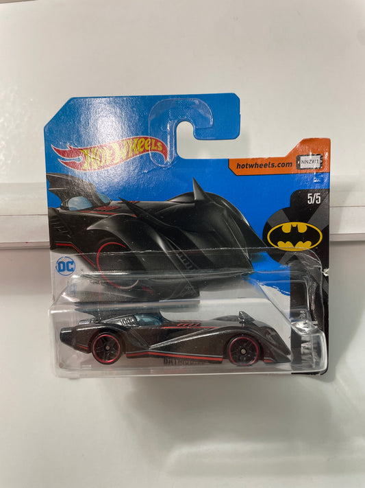 Hot Wheels 1/64 Batman Batmobile Short Card Black & Red - Damaged Card