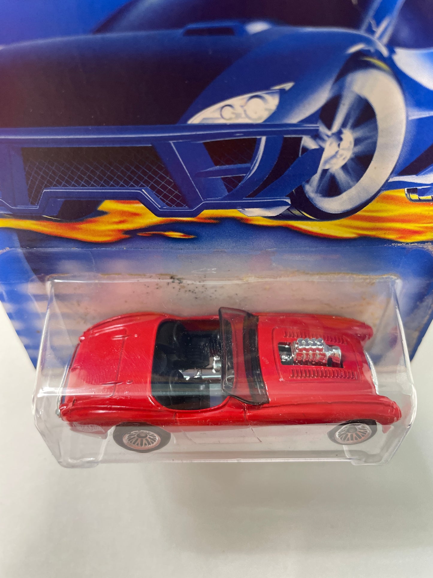 Hot Wheels 1/64 Austin Healey Red - Damaged Car & Box (Read description)