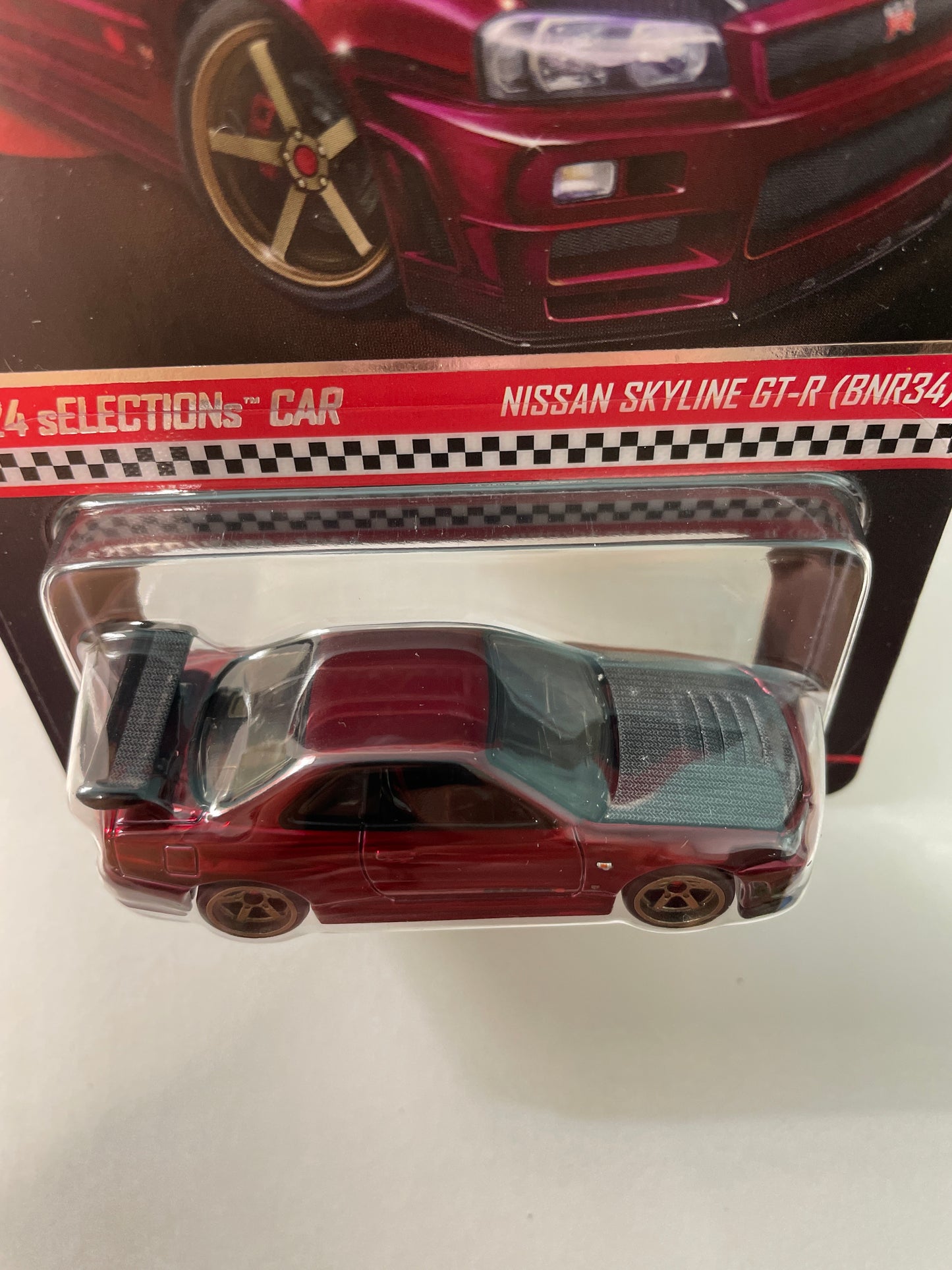 Hot Wheels 1/64 RLC 2024 Selections Car Nissan Skyline GT-R (BNR34) Red - Damaged Box