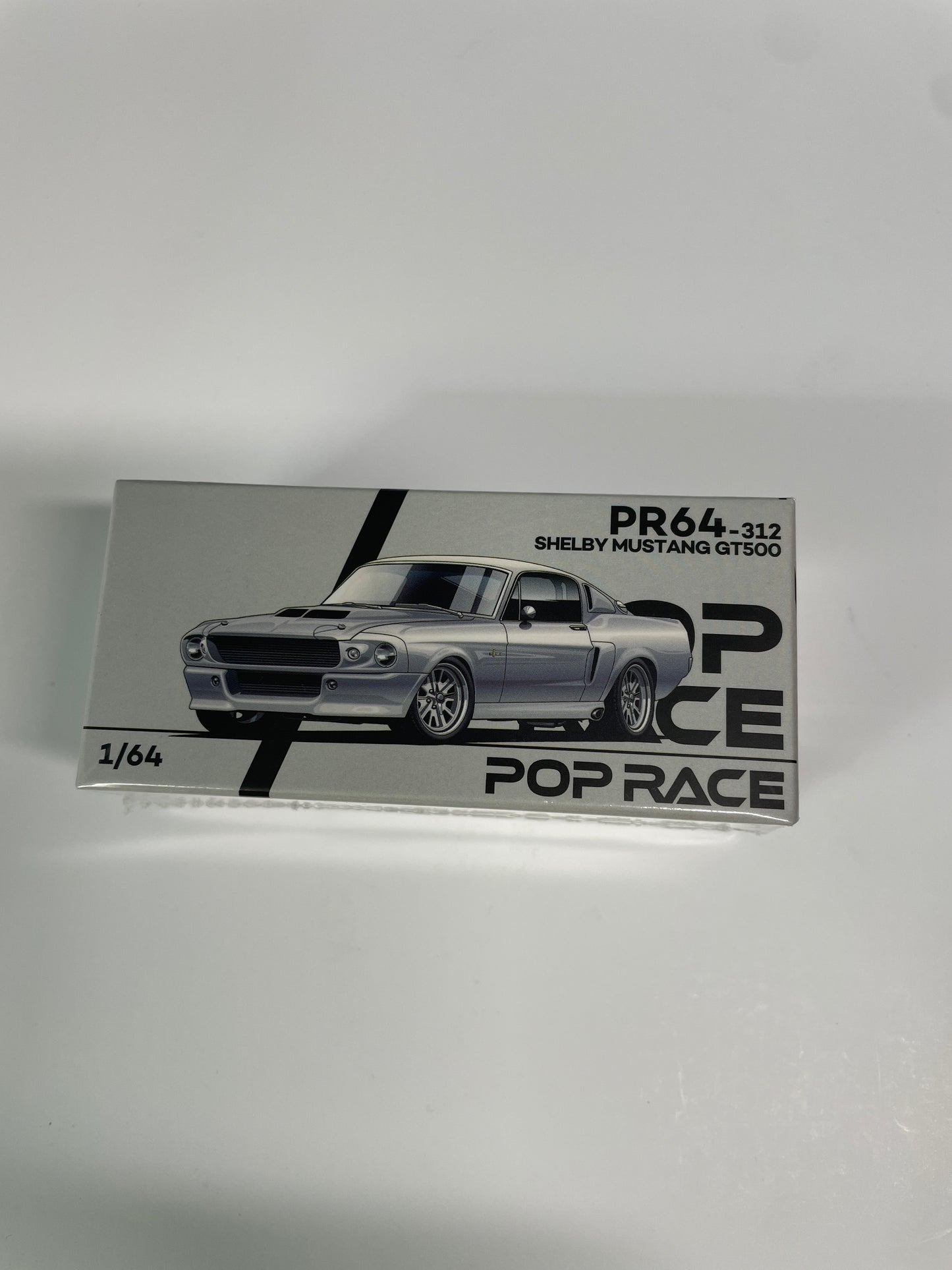 Pop Race 1/64 Ford Shelby Mustang GT500 Chrome - PR64-0312