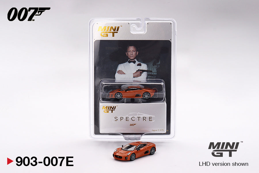 Mini GT 1/64 "Spectre" 007 Jaguar C-X75 Orange