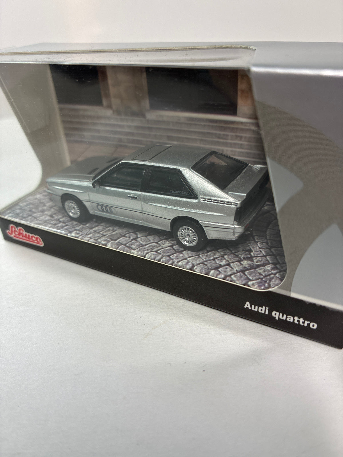 Tarmac Works x Schuco 1/64 Audi Quattro COLLAB64 Silver - T64S-025-SL