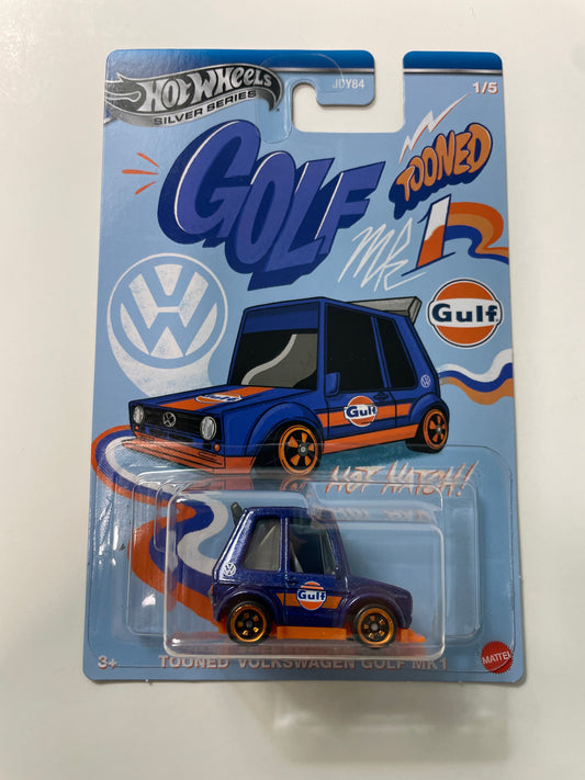 Hot Wheels 1/64 Noppo Gulf Racing Tooned Volkswagen Golf MF1 Blue