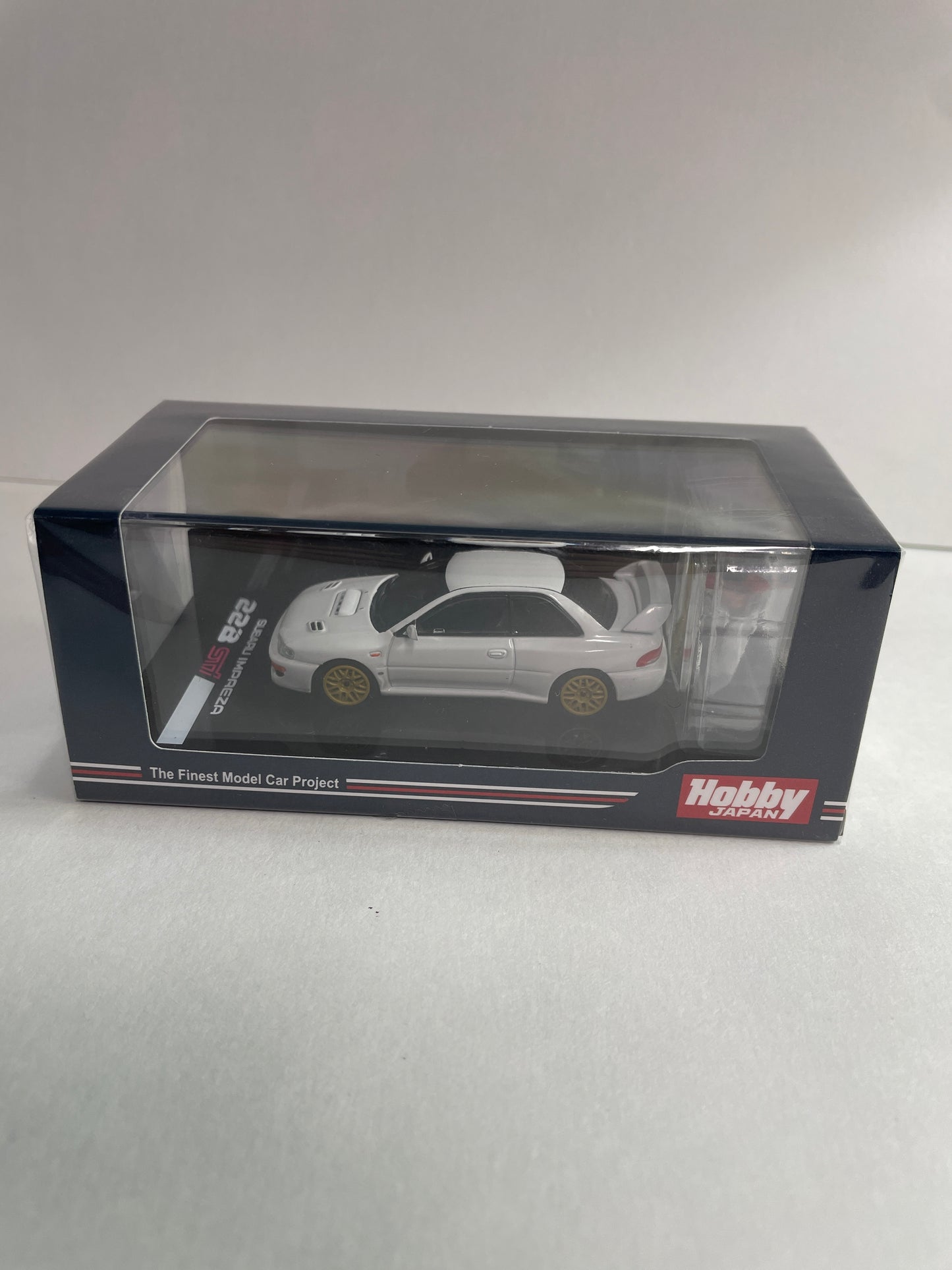 Hobby Japan Subaru Impreza 22B STi Version GC8 Fether White w/ EJ22 engine display model