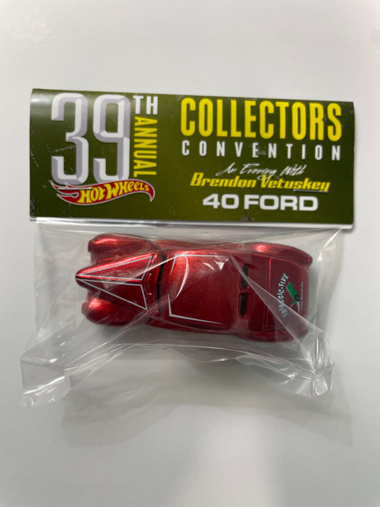 Hot Wheels 1/64 39th Annual Collectors Convention Los Angeles Dinner Baggie Car ‘40 Ford Red