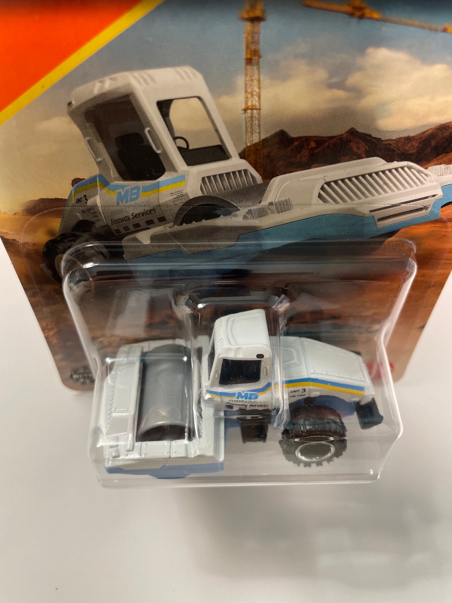 Matchbox 1/64 Road Roller Blue & White