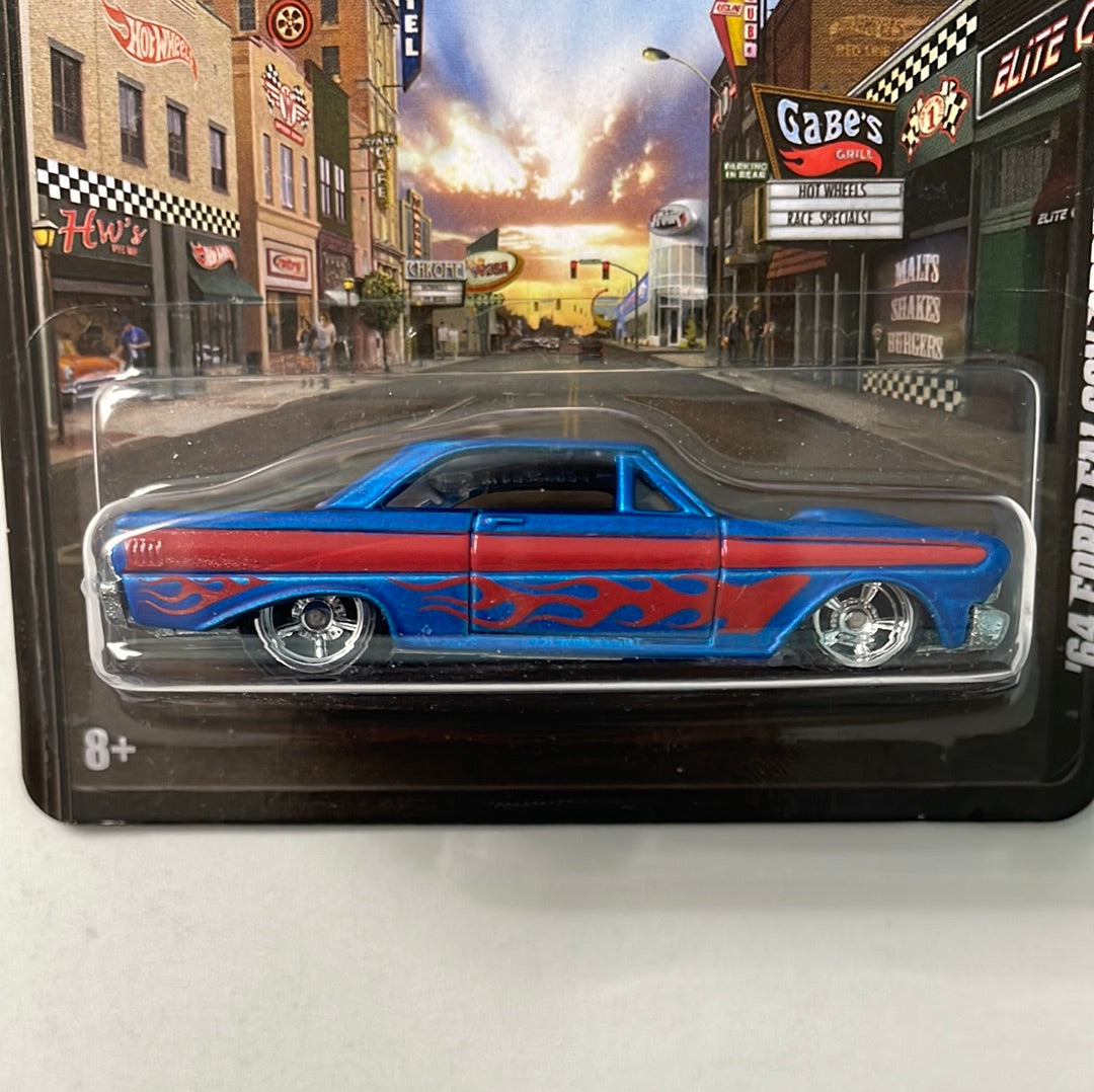 Hot Wheels 164 Boulevard ‘64 Ford Falcon Sprint Blue And Red Flipn Diecast 5732
