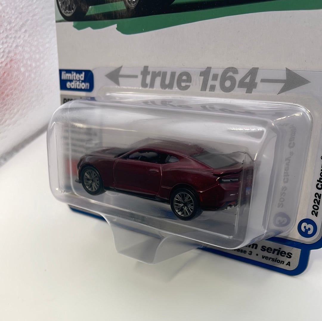 Auto World 1/64 Modern Muscle Version A 2022 Chevy Camaro ZL1 Wild Cherry
