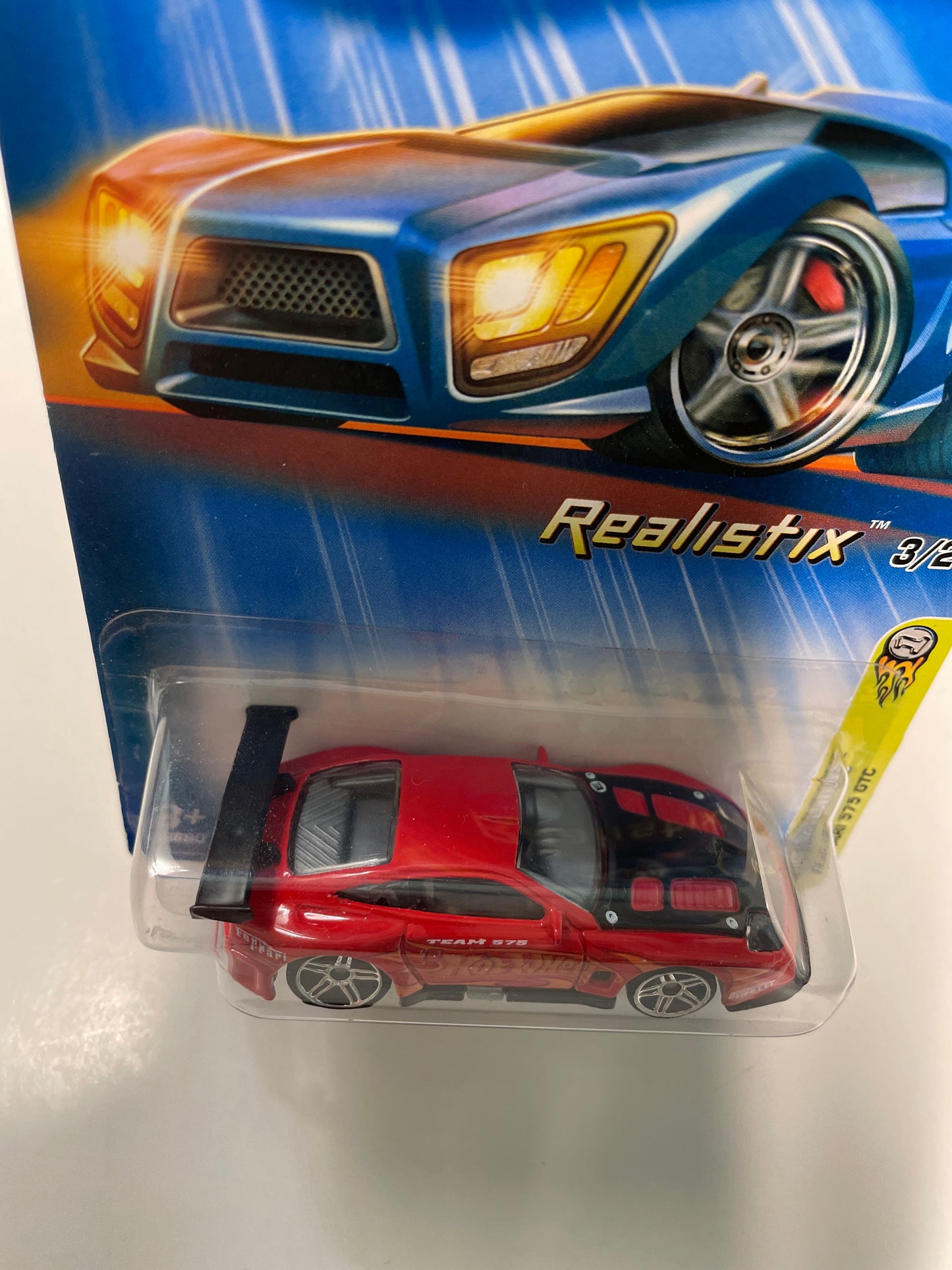 Hot Wheels 1/64 Ferrari 575 GTC Red - Damaged Box