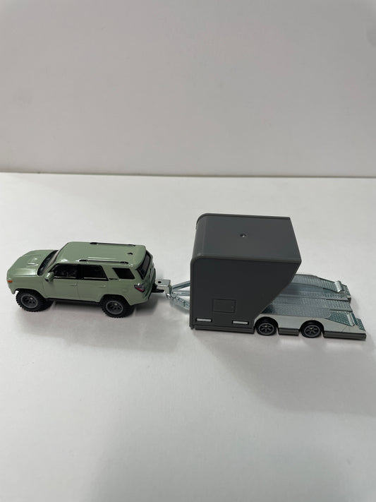 *Loose* Hot Wheels 1/64 Premium Car Culture Team Transport ‘18 Toyota 4Runner w/ Open Trailer