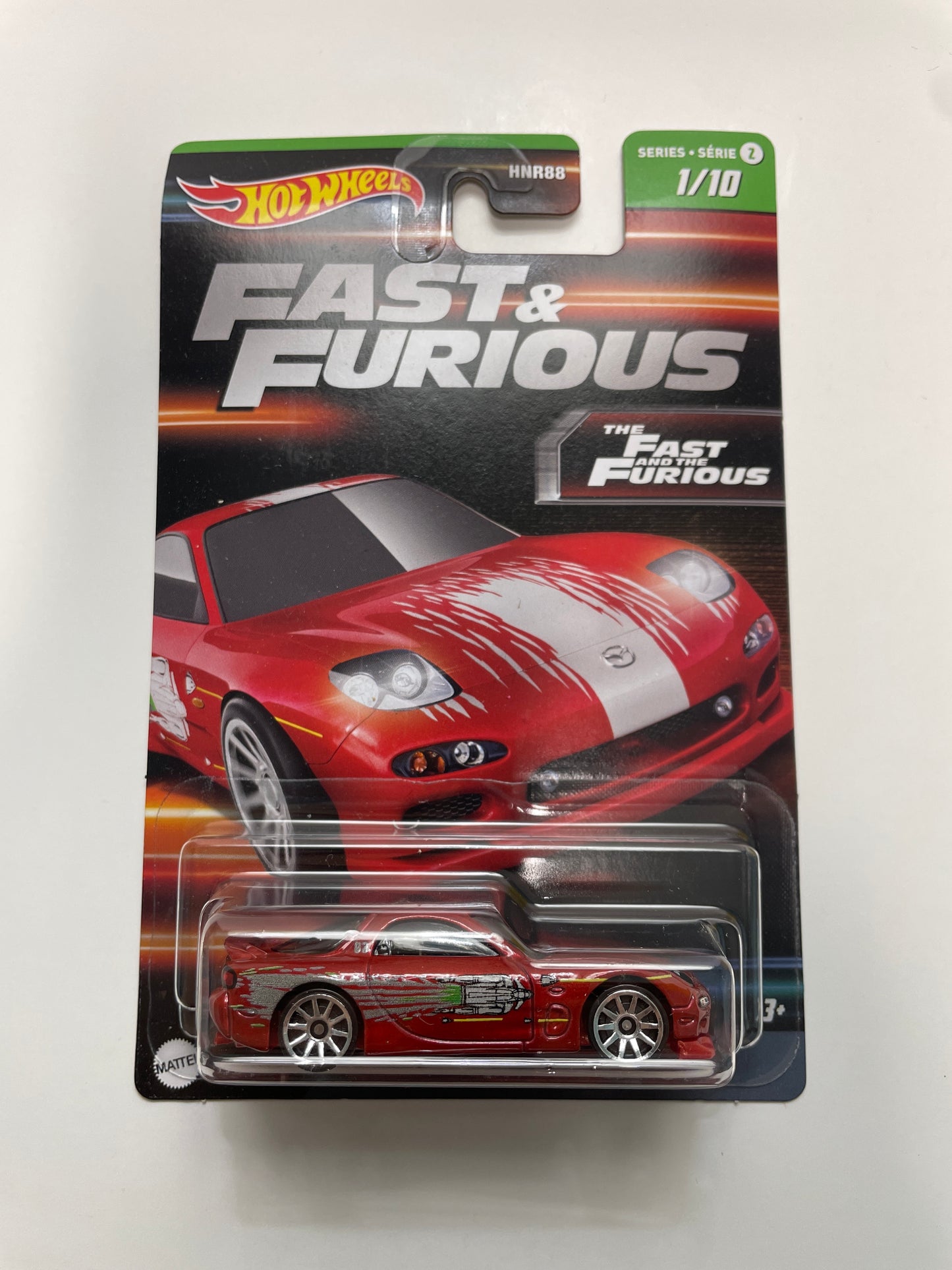 Hot Wheels 1/64 Fast And Furious Series 2 ‘95 Mazda RX-7 Red - Damaged Card