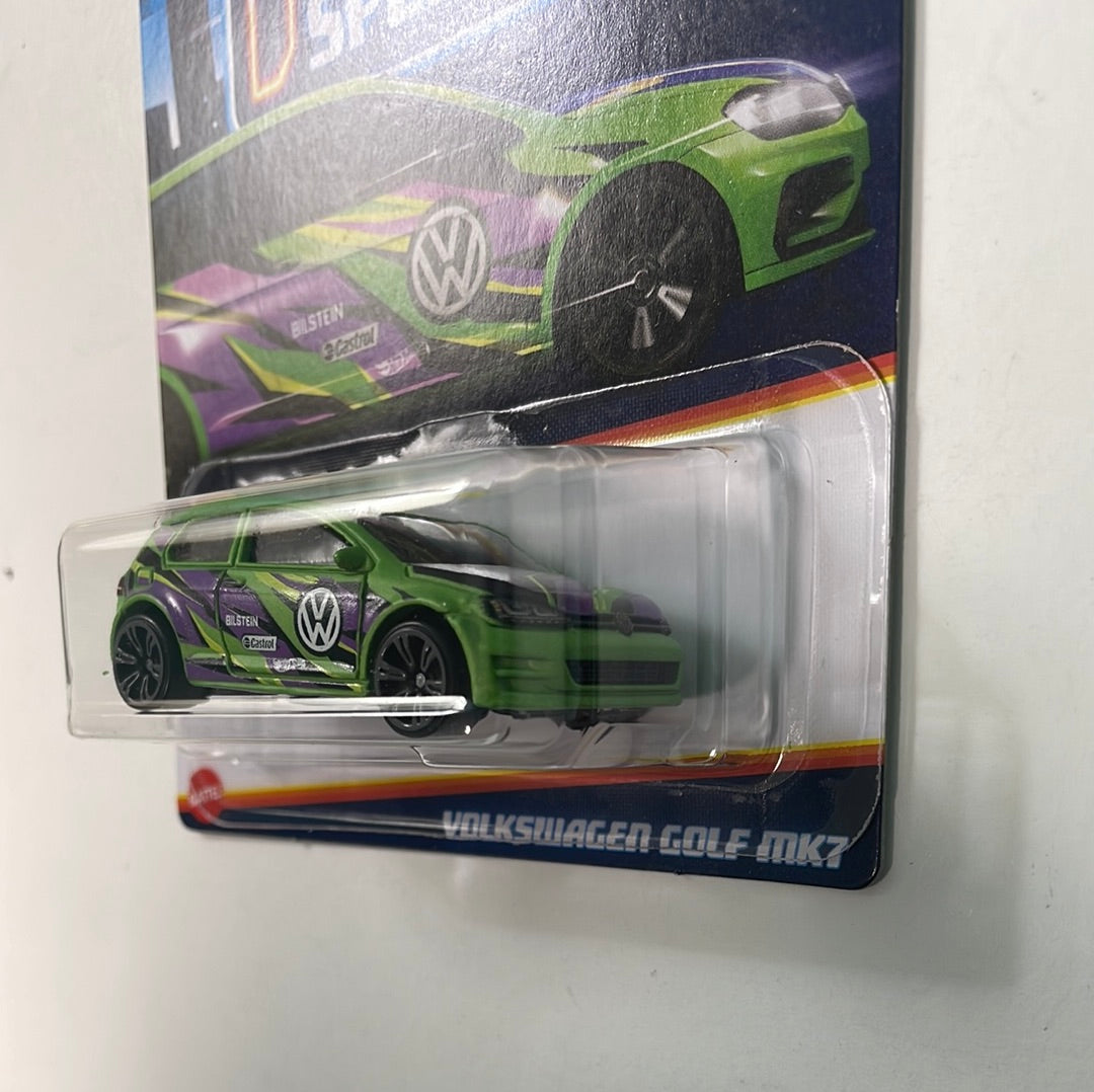 Hot Wheels 1/64 Neon Speeders Volkswagen Golf MK7 Green
