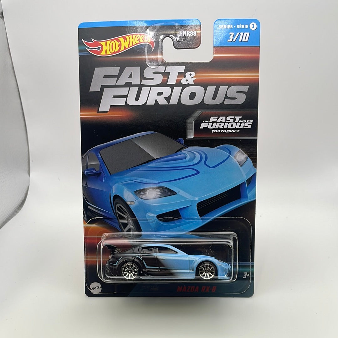 Hot Wheels 1/64 Fast And Furious Series 3 Mazda RX-8 Blue