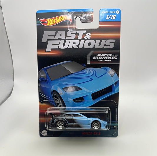 Hot Wheels 1/64 Fast And Furious Series 3 Mazda RX-8 Blue