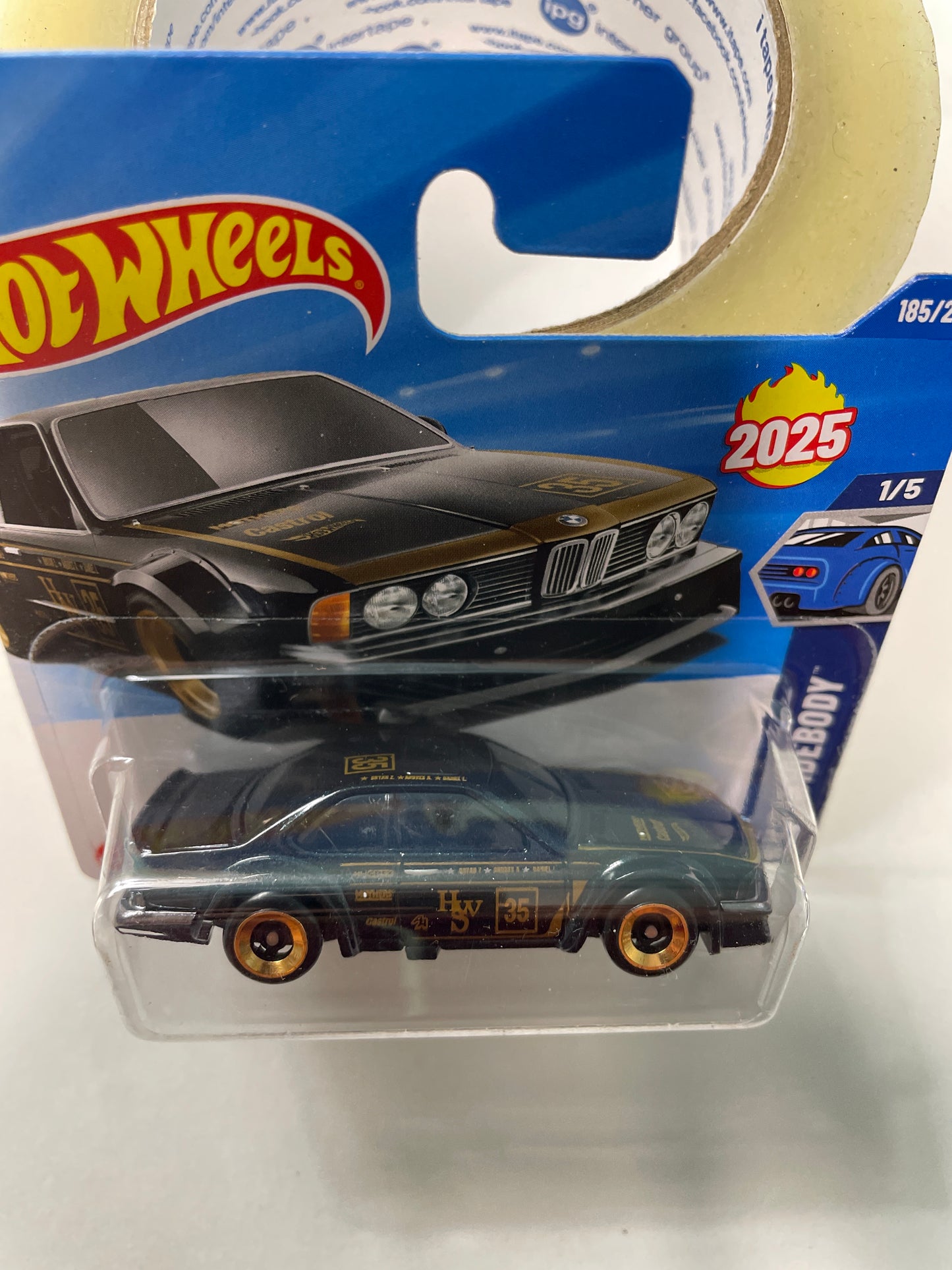 Hot Wheels 1/64 BMW 635 CSI Short Card Black